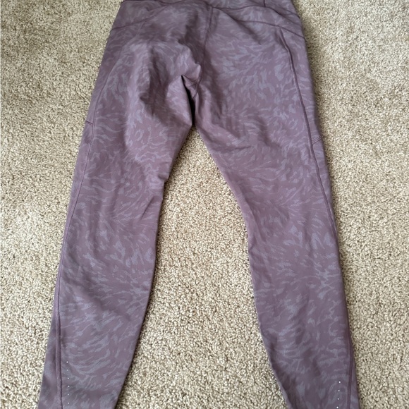 Athleta Mauve Patterned Leggings NWOT - Picture 2 of 7